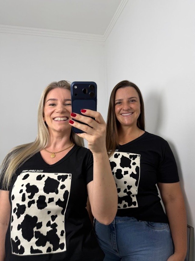 01 t shirt feminina texas print black