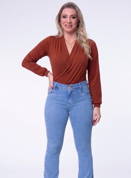 13 collant transpassado feminino canela