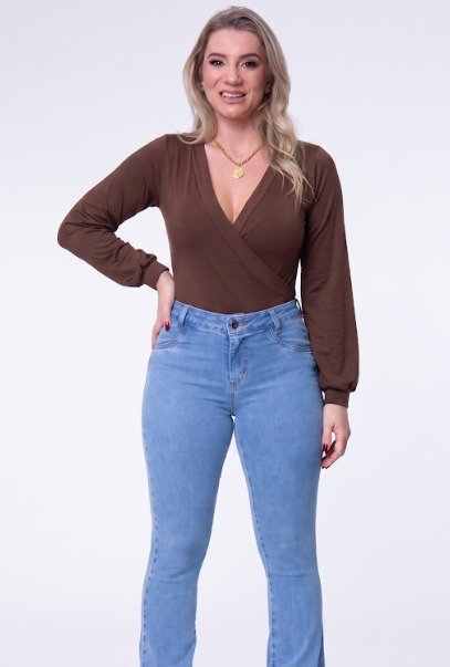 09 collant transpassado feminino marrom