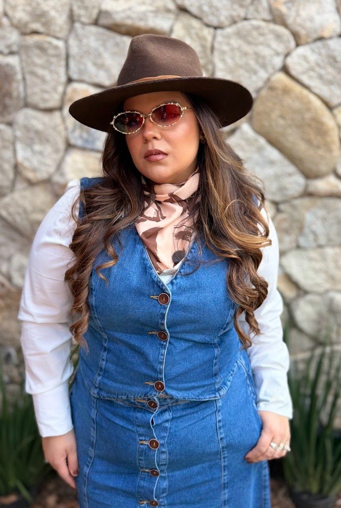 02 colete feminino jeans marilia